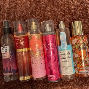 Bath & Body Works Fragrance Mist Collection in Pink, Red, and Gold